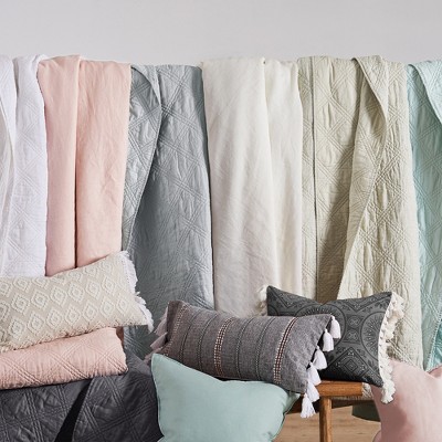 Natural Twin Cotton Quilt Set with Pillow Covers