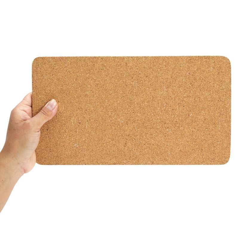 Juvale 3 Pack Rectangle Cork Trivets for Hot Dishes - Cork Placemats, Pads for Kitchen Counter, Pots, Table (12.5x6.6 In), 5 of 10