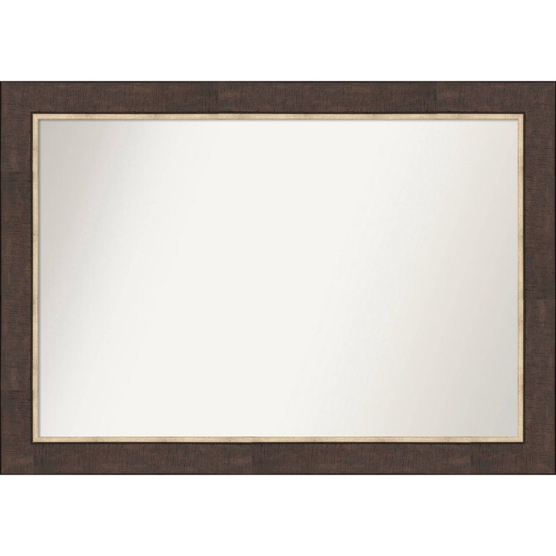 41&#34; x 29&#34; Non-Beveled Lined Bronze Wall Mirror - Amanti Art, 1 of 9