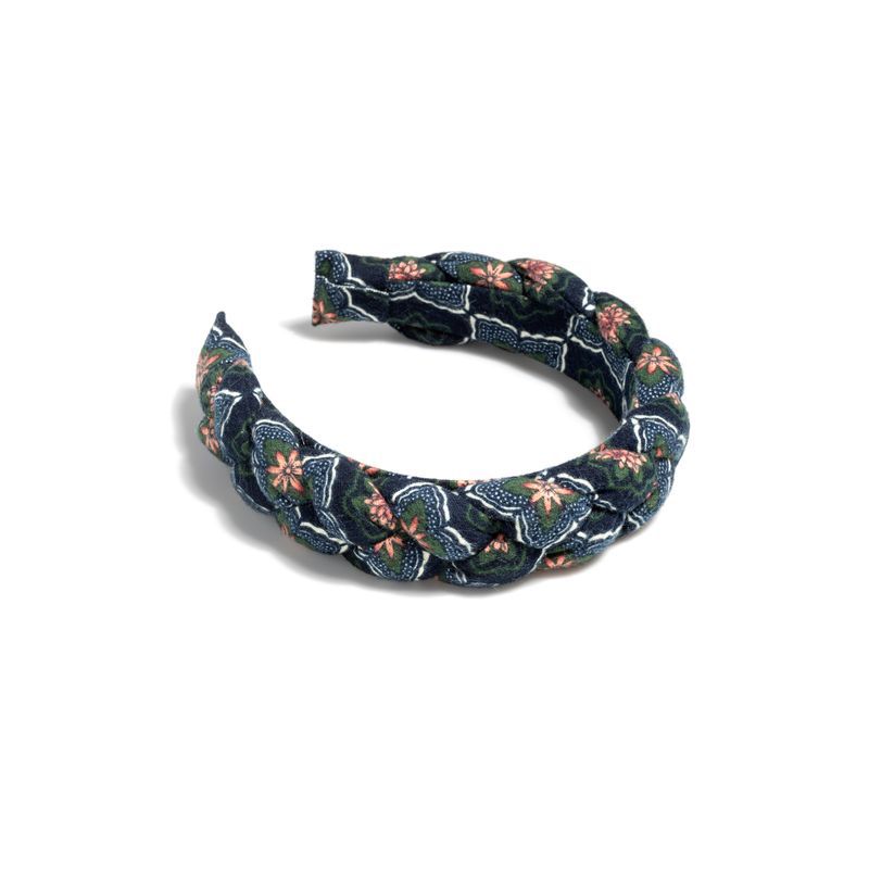Shiraleah Braided Print Headband-Blue, 1 of 3