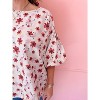 Women's Fiona Floral Bubble Sleeve Top - Easel - 2 of 2