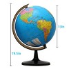 GOTGELIF 13" World Globe Earth Ocean Rotating World Map with Stand for Geography - 3 of 4