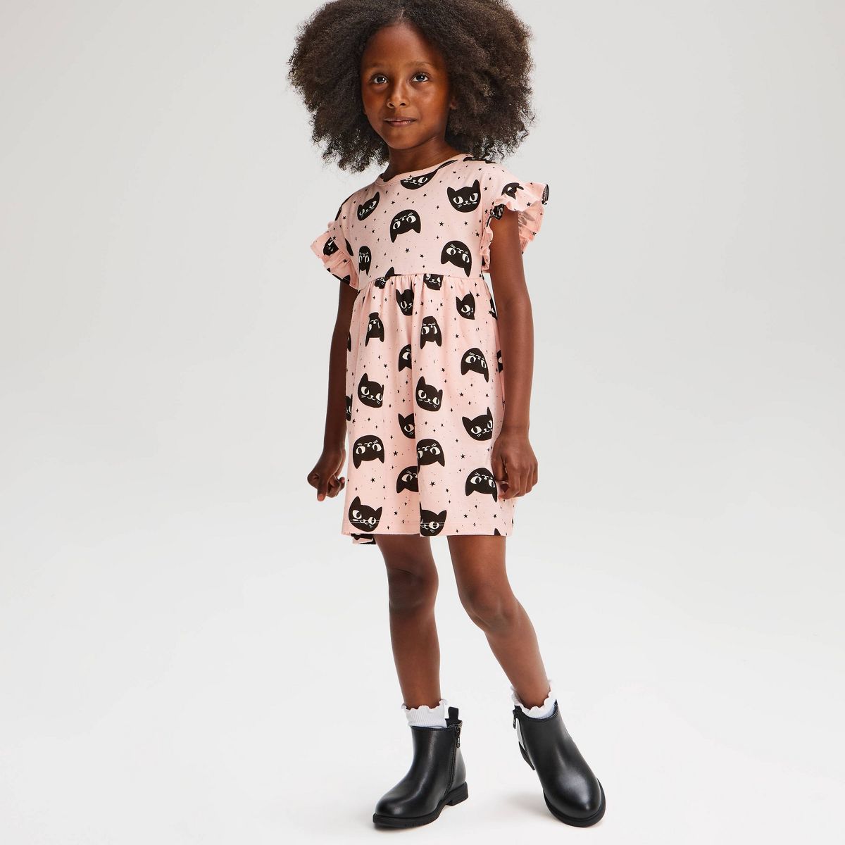 Baby & Toddler Girls' Halloween Short Sleeve Dress - Cat & Jack™