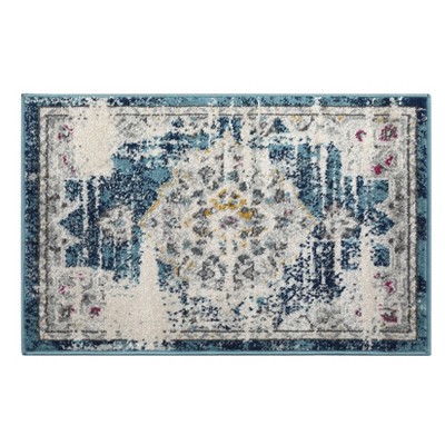 Indoor Wilton Floral Living Room Rugs, Stain Resistant Non Shedding Throw Carpet for Dining Room Bedroom