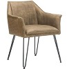 Esme 19" H Mid-Century Modern Leather Dining Chair (Set of 2) - FOX1705 - Safavieh Couture - 4 of 4