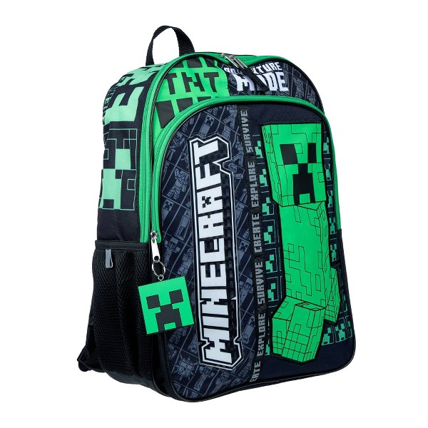 Mochila para niños de 16" de Minecraft - negra 3