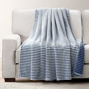 Lush Décor 50"x60" Super Cozy Ultra Soft Ribbed Faux Fur Throw - 1 of 4
