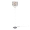LumiSource Droplets Sleek 60" Contemporary Metal Floor Lamp in Chrome Metal/Clear Crystal Accents from Grandview Gallery - 2 of 4