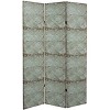 6" Double Sided Antiqued Paneling Canvas Room Divider Gray - Oriental Furniture: High Resolution Print, No Assembly, Spruce Wood Frame - 3 of 4