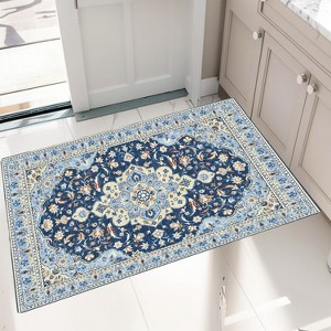 Washable Area Rug for Living Room, Bedroom, Dining, Vintage, Non-Slip, Stain-Resistant - 1 of 4