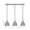 Toltec Lighting Any 3 - Light Chandelier in  Brushed Nickel with 6" Brushed Nickel Beehive Metal Shade Shade - 2 of 2