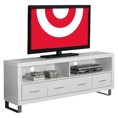 4 Drawers Console TV Stand for TVs up to 60" White - EveryRoom