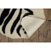 HomeStock FAUX COW HIDE MINI ZEBRA IVYBLK, Tufted and Printed, Transitional - 4 of 4