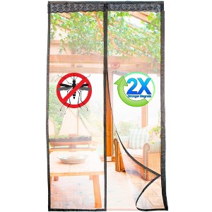 5 Star Super Deals Magnetic Fiberglass Mesh Screen Door - Heavy-Duty Hands-Free Easy Walk Through Closure  Keeps The Bugs Out, Fits Standard Doorways - 1 of 4