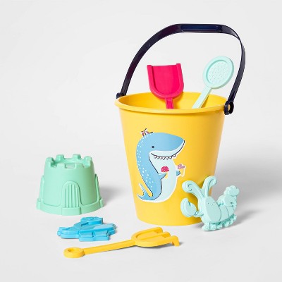 Photo 1 of 7pc Shark Sand Bucket Set - Sun Squad