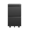 NicBex Mobile File Cabinet with Lock, Vertical Metal Filing Cabinets with 2 Drawers and Wheels,Office Cabinet for Home, Office,White/Black - 4 of 4