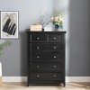 Sapphtopaz 6 Drawers Dresser for Bedroom Farmhouse Drawer Organizer Tall Storage Cabinet Closet Organizers and Storage for Bedroom, Living Room, Black - 2 of 4
