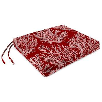 Outdoor Set Of 2 French Edge Seat Cushions In Seacoral Red  - Jordan Manufacturing