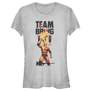 Juniors Womens WWE The Rock Team Bring It Crop T-Shirt - 1 of 4