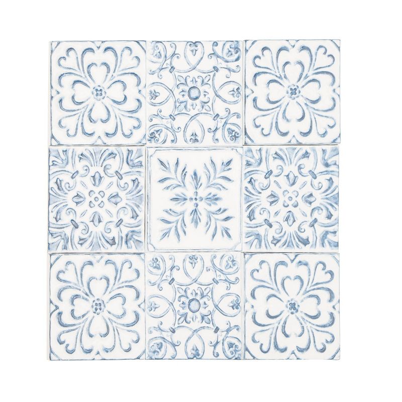 Farmhouse Metal Floral Wall Decor White - Olivia &#38; May, 4 of 6