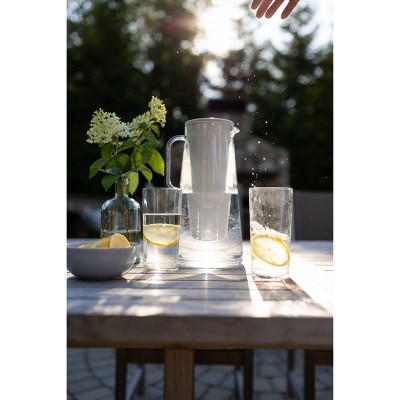 White 10-Cup BPA-Free Water Filter Pitcher with Easy-Fill Lid