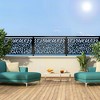 PexFix 72 in. x 47 in. Outdoor Privacy Rectangle Screen Galvanized Steel Panel Divider in Black - 3 of 4