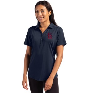 St Louis Cardinals Cutter & Buck Forge Eco Stretch Recycled Womens Short Sleeve Polo - 1 of 1