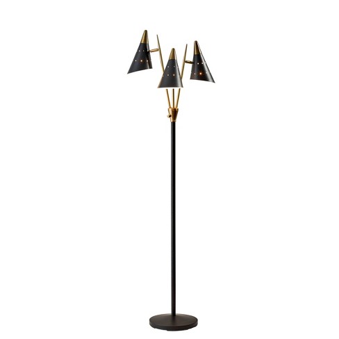 Nadine 3 Arm Floor Lamp Black Adesso Target