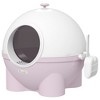 FURNIinspire Pet Training Pads And Potties Large Kitty Litter Pan, Corner Litter Box, Cat Litter Box With Lid, Scoop, Pink, 20.75"*20"*19" - 4 of 4