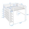 Full Size Metal Loft Bed with 4-Tier Shelves and Storage, Black - 4 of 4