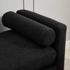 Sapphtopaz Modern Elegant Ottoman with Upholstered Entryway Bench with Wood Legs & 2 Bolster Pillows End of Bed Bench for Living Room,Bedroom - 4 of 4