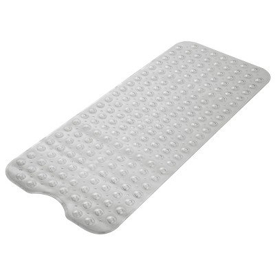 Non Slip Bathtub And Shower Mats 40x16 Extra Long Bath Tub Mat With Suction Cups & Drain Holes - Lux Decor Collection