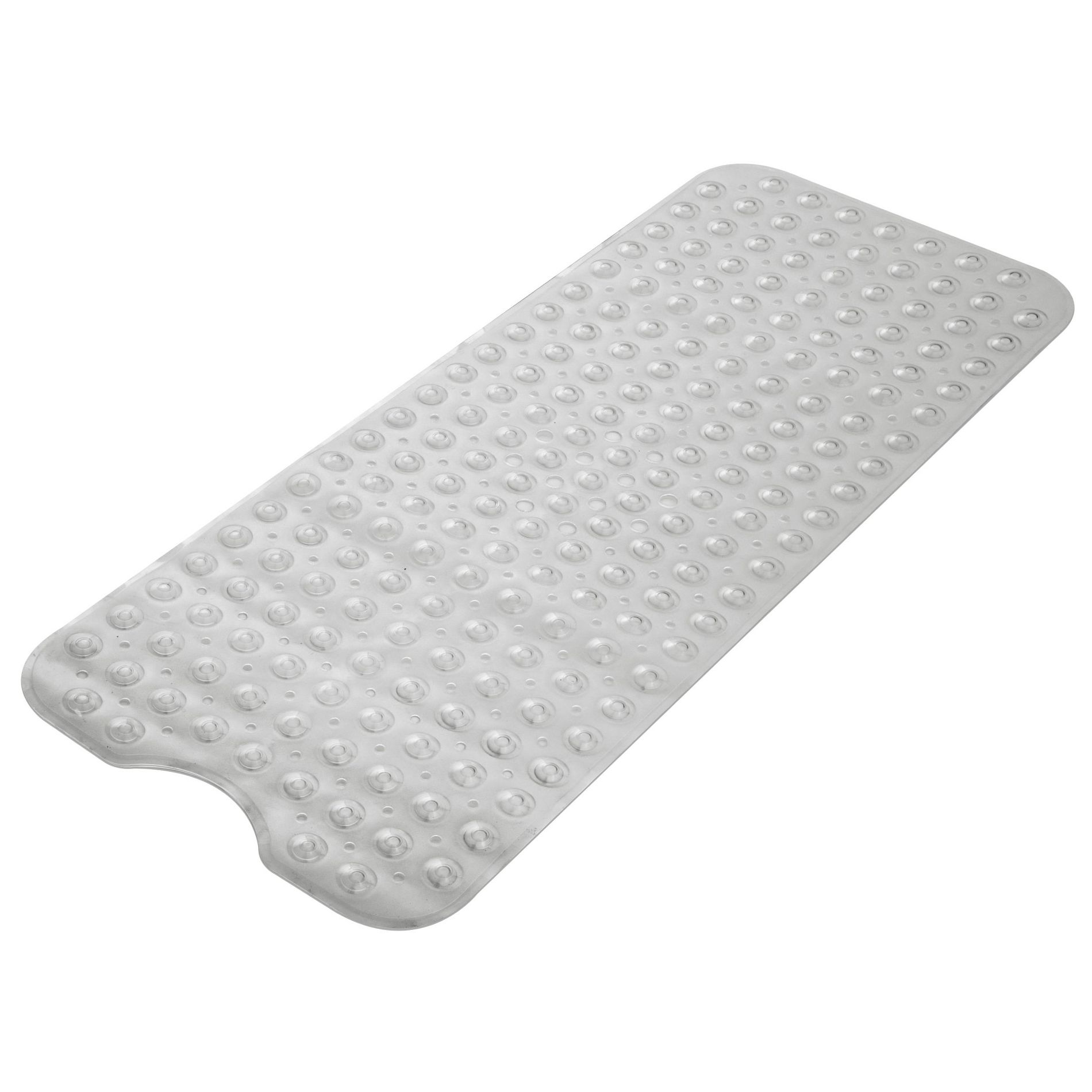 Anti Slip Bathmats with 200 Suction Cups & Drain Holes for for Bath Room - Clear White (1-Pack)