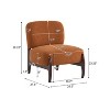 Christopher Knight Home Anna Modern Rubberwood Boucle Upholstered Accent Chair Orange - 3 of 4