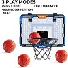 TEMI Remote Controller Indoor Basketball Hoop, 7 LED Light Door Basketball Hoop, Mini Hoop with Scoreboard & 4 Balls,Basketball Toys Gifts - 3 of 3