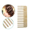 Unique Bargains Anti-Static Hair Comb Wide Tooth for Thick Curly Hair Hair Care Detangling Comb For Wet and Dry Dark 2.5mm Thick Beige 2 Pcs - 2 of 4