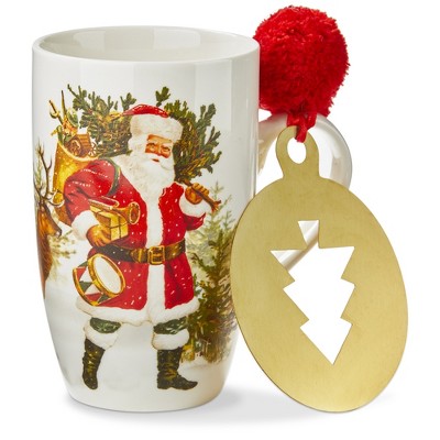 TAG Vintage Santa And Deer Mug & Stencil Set
