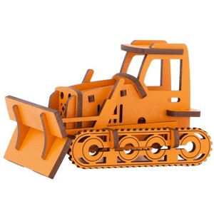 Little & Wood: Woodlet: Medium - Bulldozer - Orange 3D Wooden Kit-Set, Ages 6+ - 1 of 4