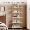 5-Tier Industrial Bookshelf, 71 Inch Tall Metal Arch Bookcase  Sturdy Storage Organizer for Living Room and Home Office, - 4 of 4