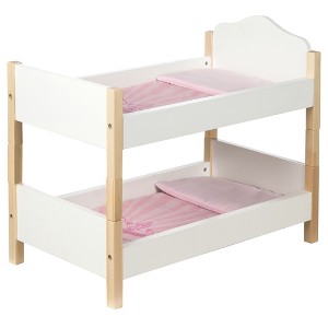 Roba Doll: Scarlett Bunk Bed Set W/ Blankets & Pillows, Crown & White - 1 of 4