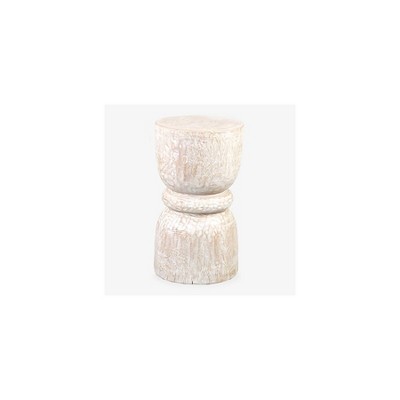 Marley Hourglass Stool White - East at Main