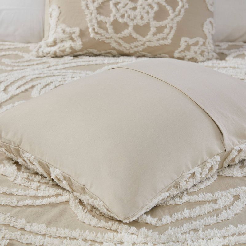 Cecily Tufted Cotton Chenille Medallion Duvet Cover Set, 6 of 16