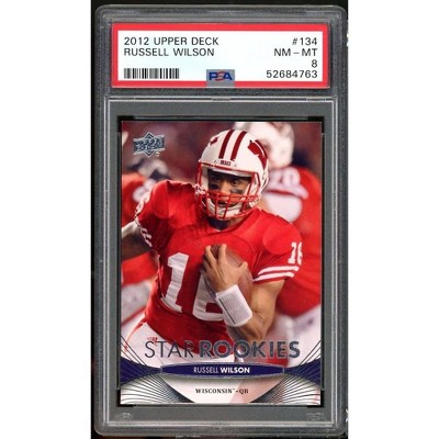 Russell Wilson Rookie Card 2012 Upper Deck #134 PSA 8