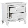 NicBex 2 Drawer Nightstand,Wood Bedside Table with Acrylic Bar Pulls for Bedroom,Living Room,Bedside - 3 of 4