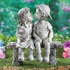Collections Etc Hand-Painted Antique Finish Puppy Love Yard Statue 8.25 X 4.75 X 9 Gray - 2 of 2