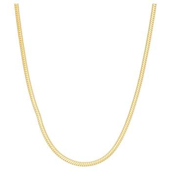 Flat Gold Chain Mens Snake Chain Necklace Silver Snake Chain Silver  Herringbone Necklace