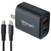 Wingocase - 30w Gan Wall Charger And Usb C To Lightning Cable - Black - 3 of 3