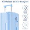 Gulches 24 inch Expandable Hardshell Luggage Lightweight Durable ABS Suitcase with Double Wheels TSA Lock Skyblue for Long-Distance Travel - 3 of 4