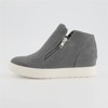 CUSHIONAIRE Hart Womens Casual Shoes with Dual Zippers- Lightweight Hidden Wedge Fashion Sneakers for Women - 3 of 4