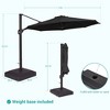 Sonkuki 11FT Outdoor Cantilever Patio Umbrella w/Base and Aluminium Pole, 360° Rotation and Infinite Canopy Angle Adjustment - 3 of 4